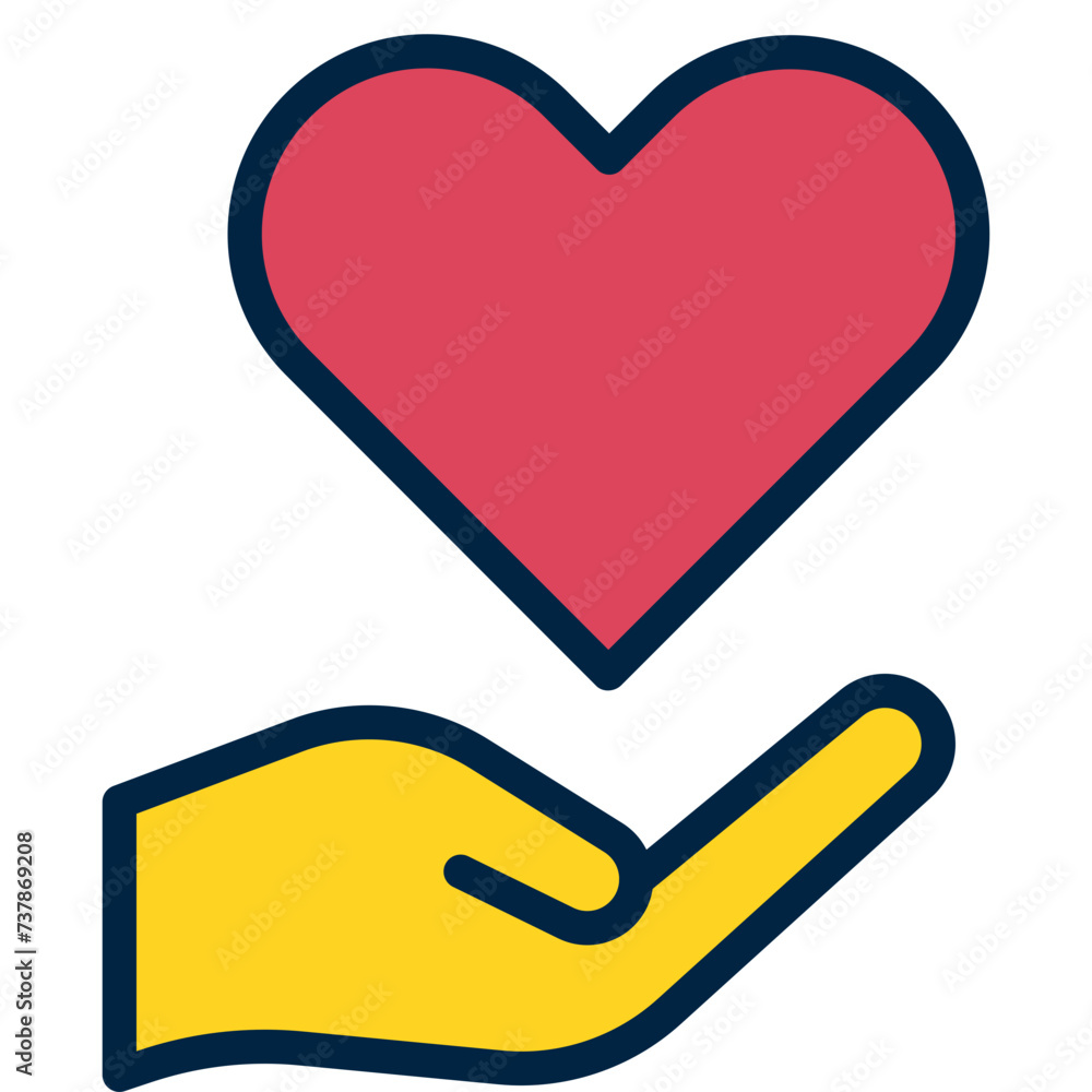 Business Management Values Icon in Color Style Business Management Values Icon in Color Style