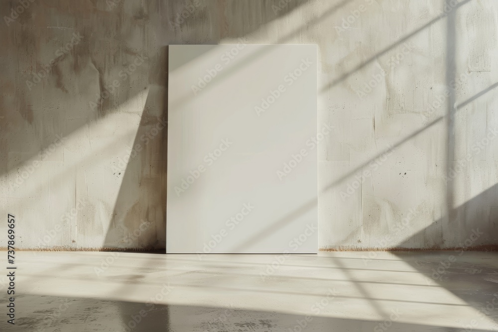 white poster mockup in modern interior white poster mockup in modern interior