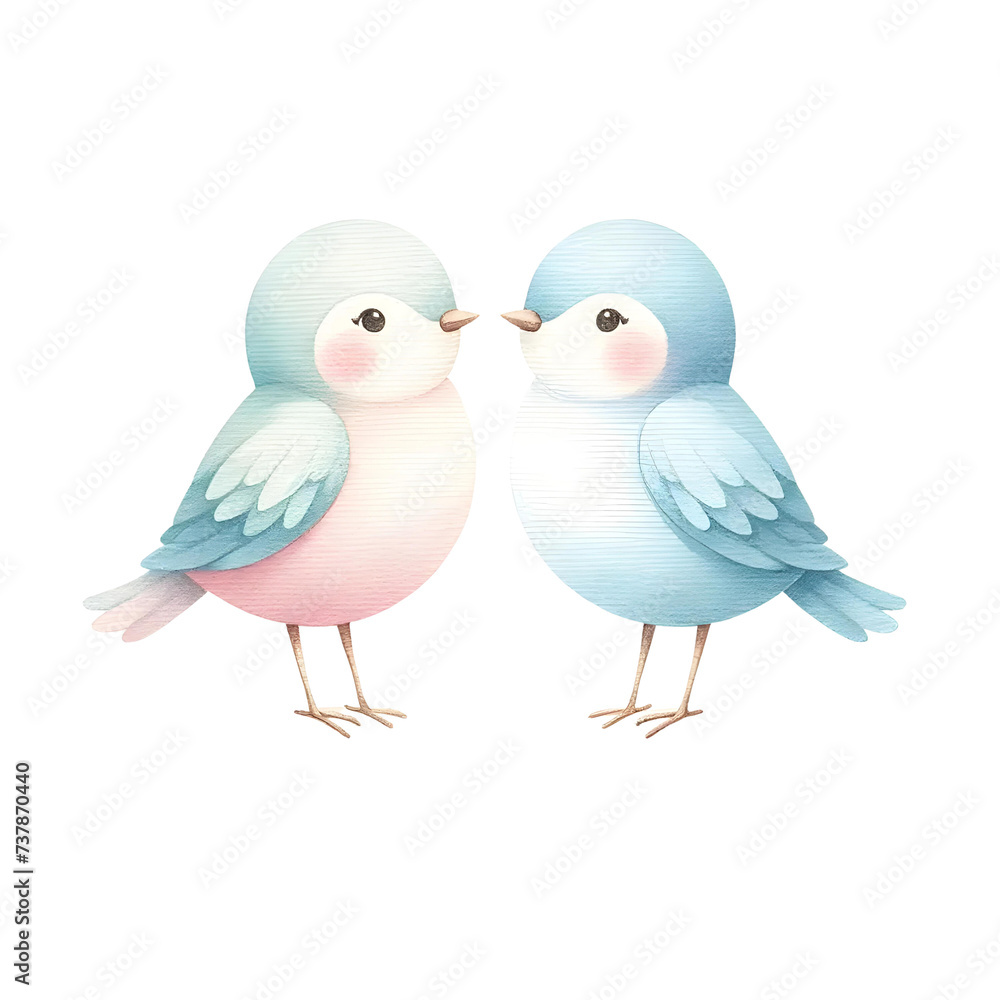 two cute birds 