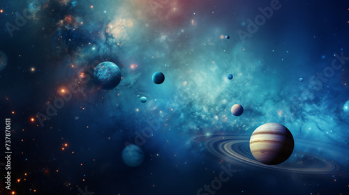 Astrological background with planets © Salman