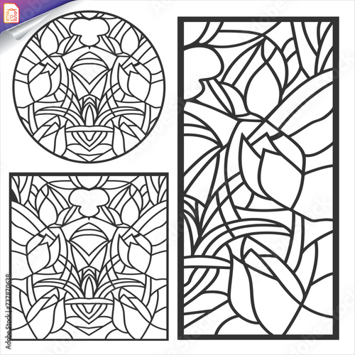 Floral Laser-Cut Gate