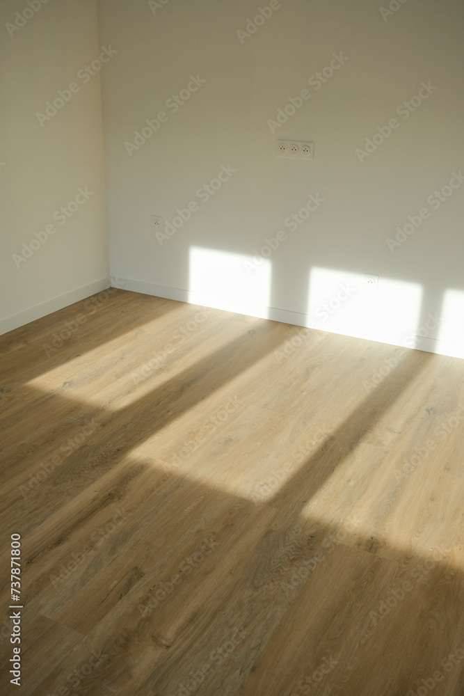 Pvc flooring, in perfect imitation of oak parquet, installed when renovating a kitchen. Pvc flooring, in perfect imitation of oak parquet, installed when renovating a kitchen.