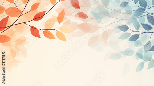 Autumn leaves and branches