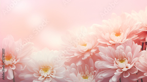 Soft pastel delicate chrysanthemum flower © khan