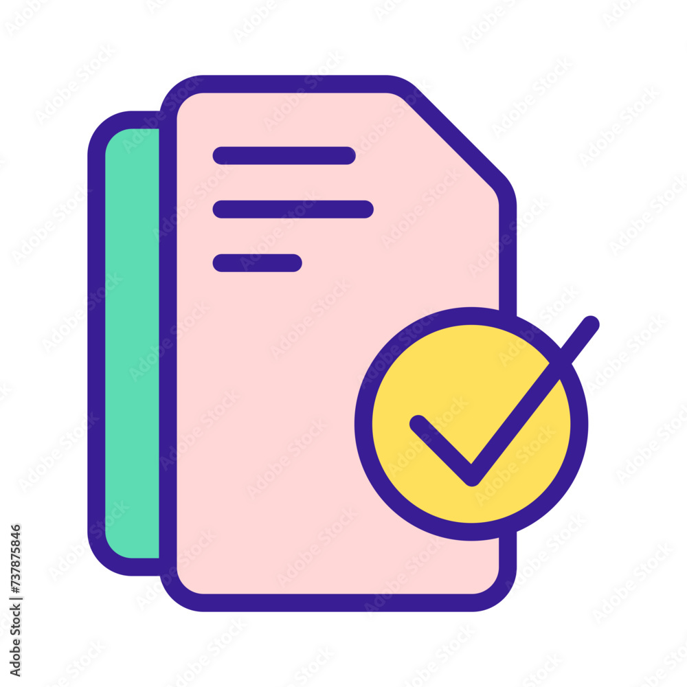 Business Management Report Icon in Sticker Style Business Management Report Icon in Sticker Style