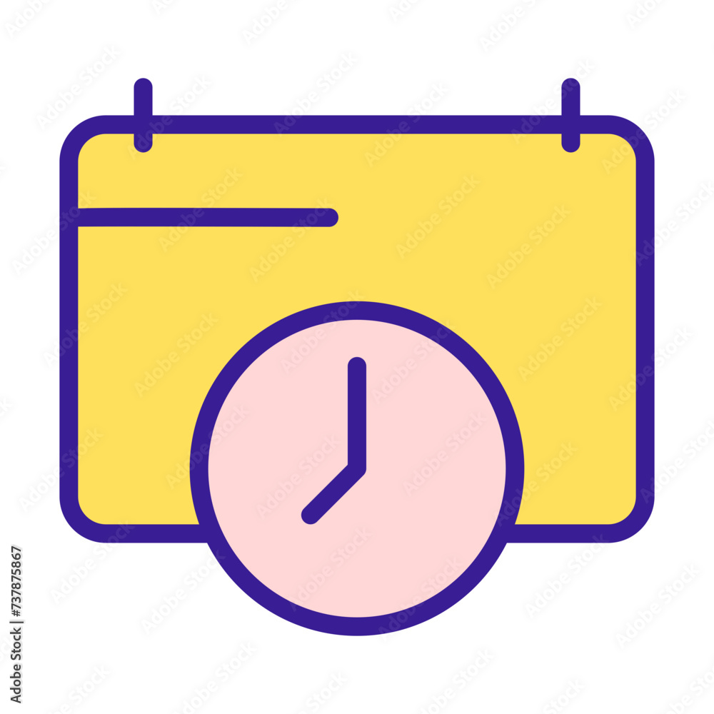 Business Management Schedule Icon in Sticker Style Business Management Schedule Icon in Sticker Style
