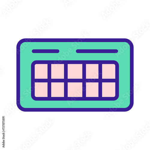 Business Management  Score Card Icon in Sticker Style