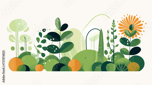 Abstract plant label or tag with growth stages  representing plant identification and care. simple Vector art