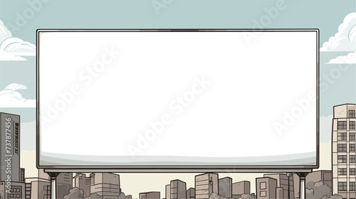 Abstract billboard with customizable space  representing outdoor advertising opportunities. simple Vector art