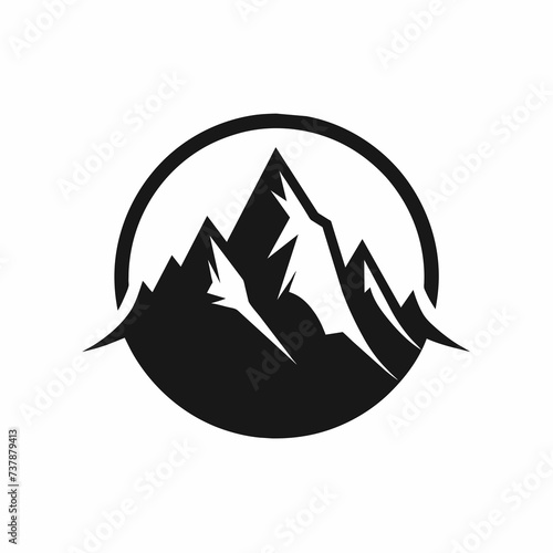 Minimalist Landscape Mountain logo design inspiration silhouette logo