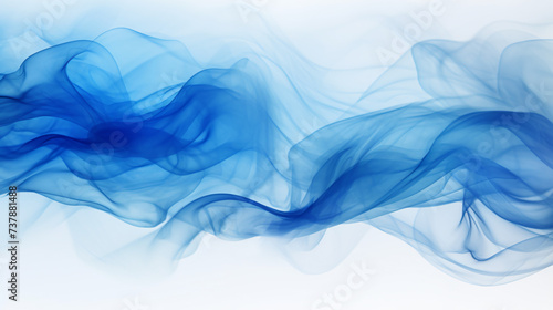 Blue smoke on white background © Salman