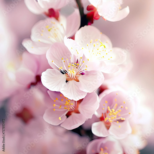 Apricot flowers in the spring
