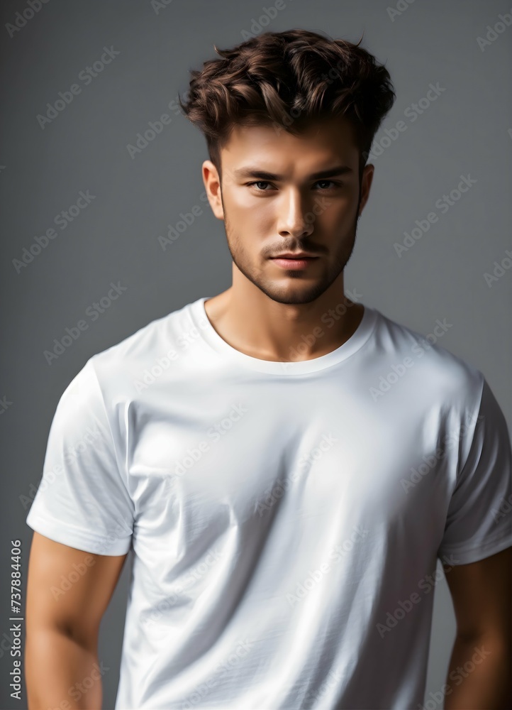 Blank white t-shirt mockup background copy space Blank white t-shirt mockup background copy space