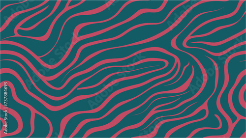 Digital image with a psychedelic stripes. Animal Background. Vector illustration. Animal abstract skin seamless pattern. Colorful background waves of lines.
