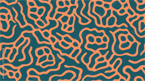 Vector. Crazy Cartoon Pattern. Vibrant vintage hippie pattern. Vector illustration. Abstract background vector design with vintage color theme. Bold abstract retro pattern illustration. Seamless.