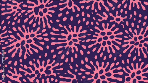 Cartoon style. Seamless floral pattern consists of tracery elements. Seamless pattern with flowers. For design, wallpaper, invitation, fabric, textile, decor. Vector seamless pattern.