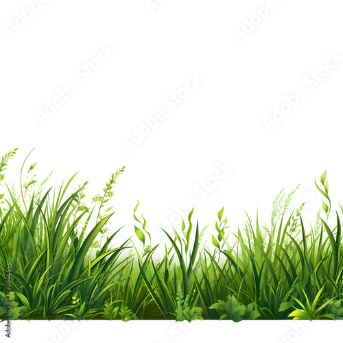 green grass on transparent background