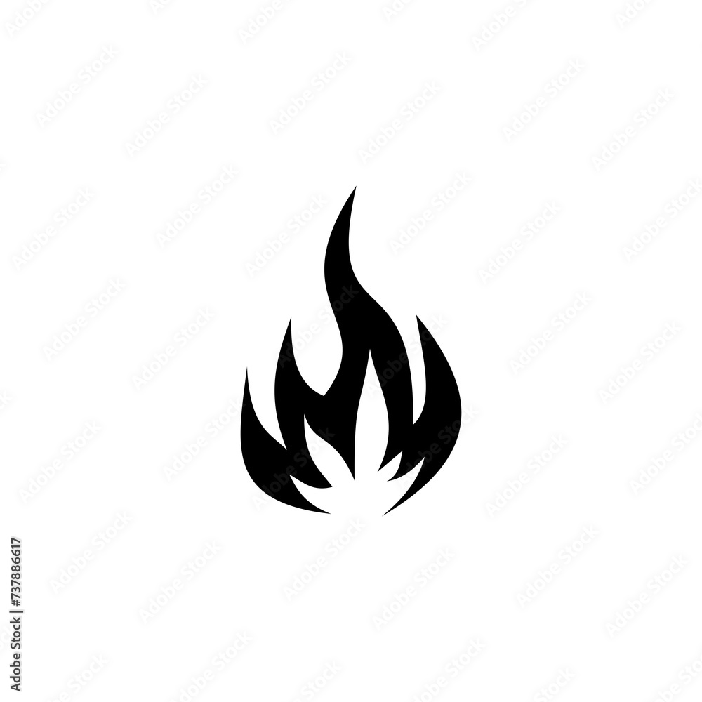 Fire icon isolated on transparent background Fire icon isolated on transparent background