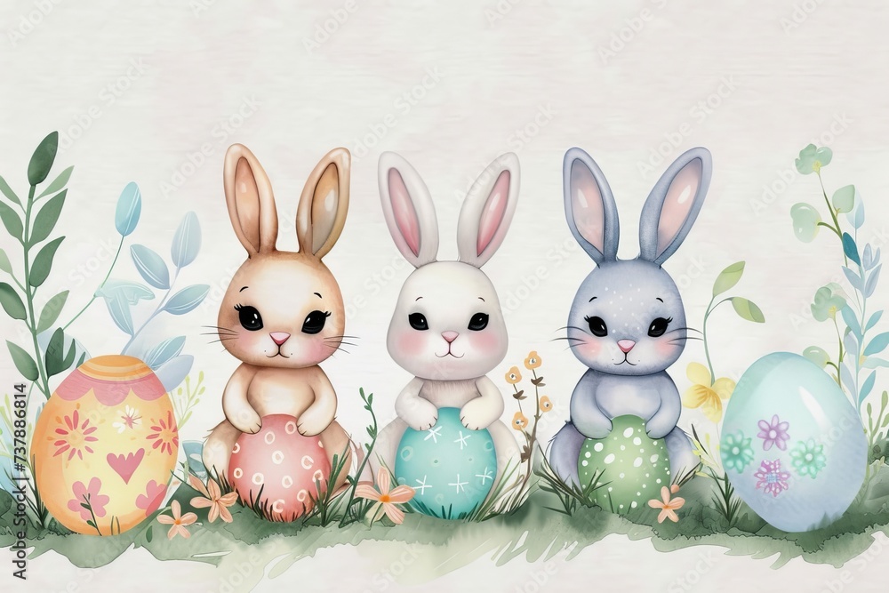 Happy Easter Eggs Basket Easter. Bunny in flower easter easter daisy decoration Garden. Cute hare 3d red onion easter rabbit spring illustration. Holy week bleeding hearts card wallpaper Easter bunny Happy Easter Eggs Basket Easter. Bunny in flower easter easter daisy decoration Garden. Cute hare 3d red onion easter rabbit spring illustration. Holy week bleeding hearts card wallpaper Easter bunny