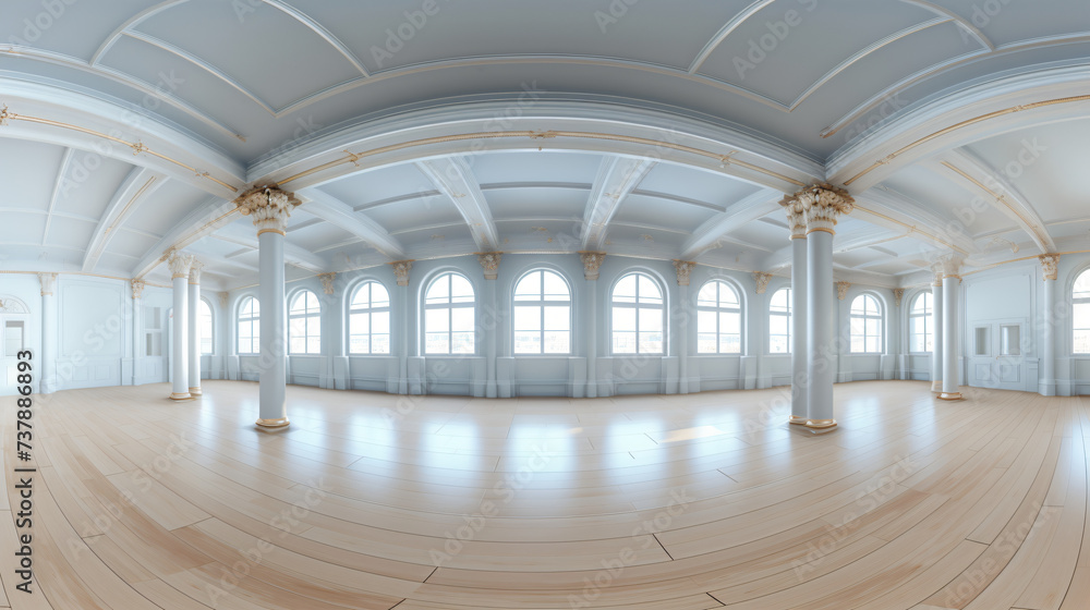 Empty round room