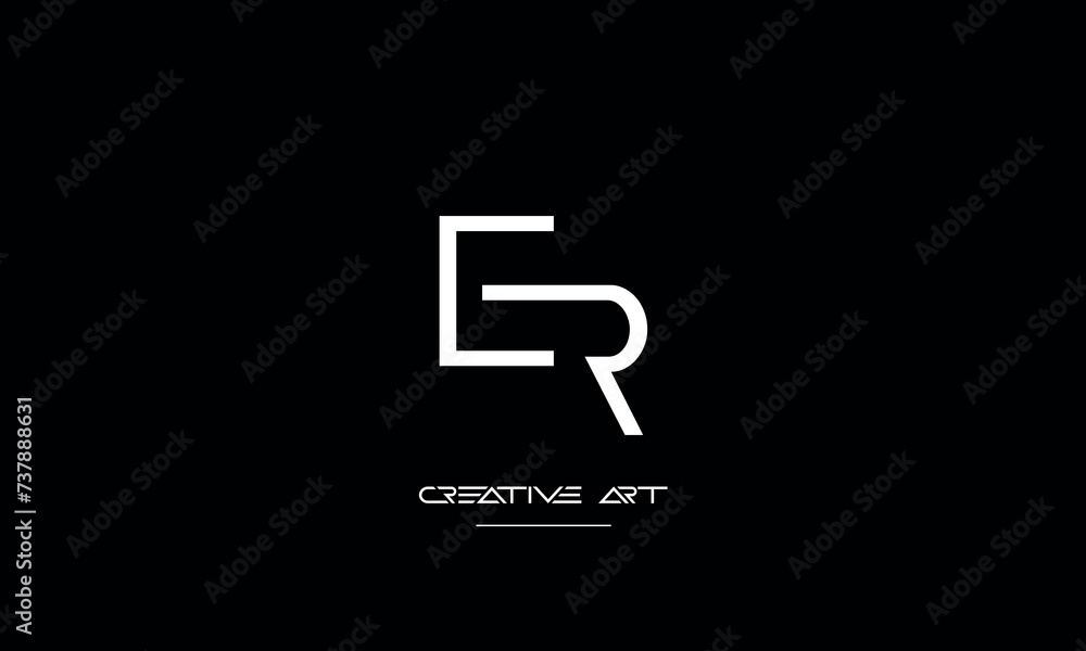 ER, RE, E, R abstract letters logo monogram