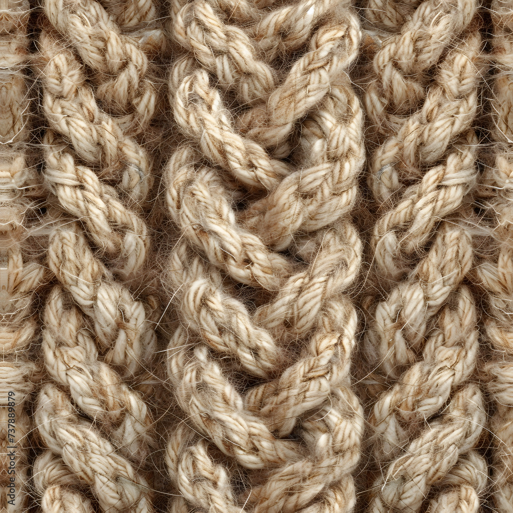 close up Texture of brown knitted or woven wool fabric