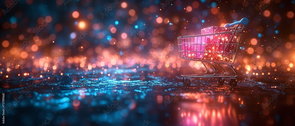 Pink Box of Love A Valentine's Day Shopping Cart Generative AI Pink Box of Love A Valentine's Day Shopping Cart Generative AI