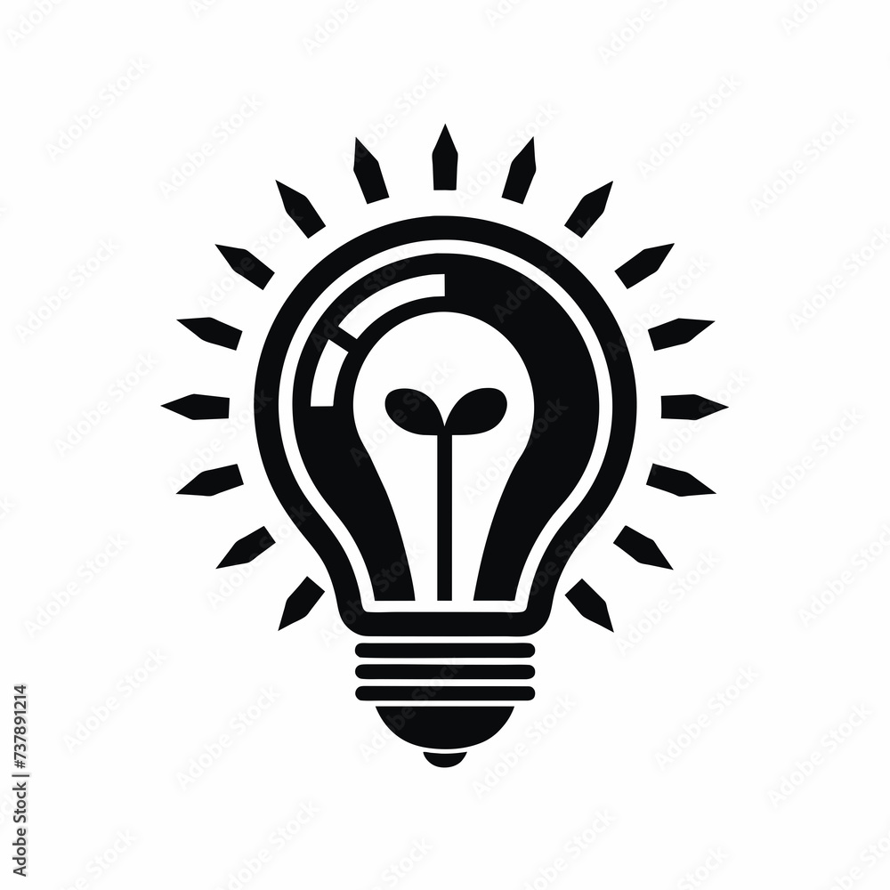 Light Bulb logo design inspiration silhouette logo Light Bulb logo design inspiration silhouette logo