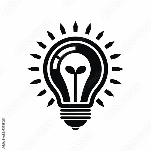 Light Bulb logo design inspiration silhouette logo