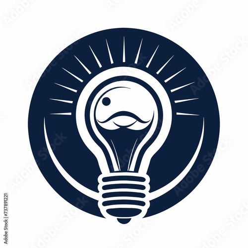 Light Bulb logo design inspiration silhouette logo