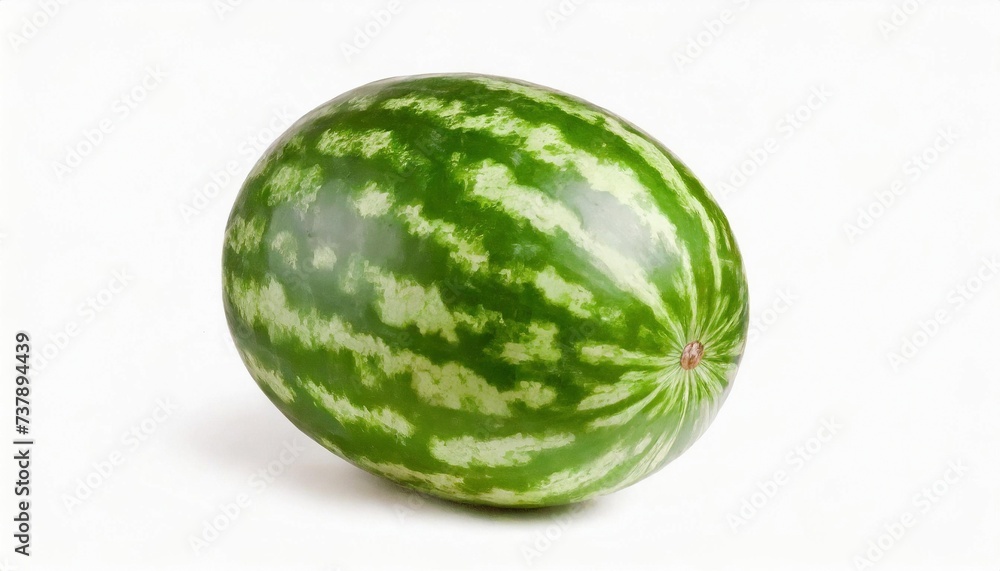 Whole ripe juicy watermelon isolated on white background. Healthy food photography concept. Whole ripe juicy watermelon isolated on white background. Healthy food photography concept.