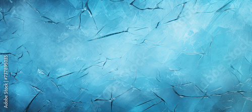 Abstract ice background. Blue background with cracks on the ice surface ©  Mohammad Xte