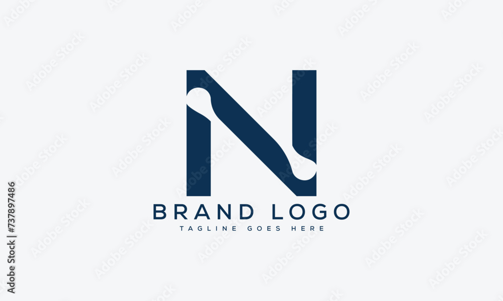 letter n logo design vector template design for brand. letter n logo design vector template design for brand.