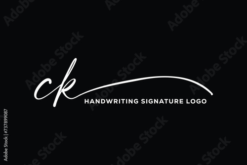 CK initials Handwriting signature logo. CK Hand drawn Calligraphy lettering Vector. CK letter real estate, beauty, photography letter logo design.