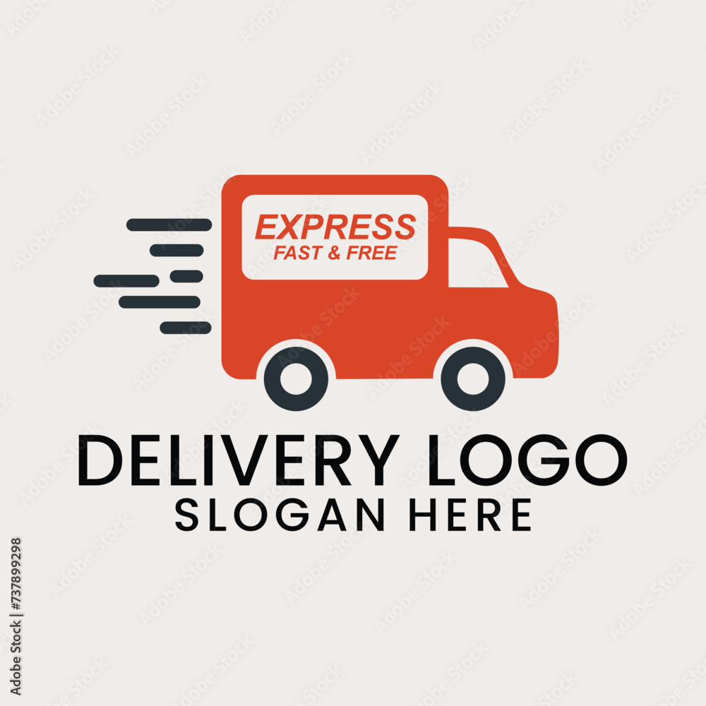 delivery service logo, icon and vector illustration delivery service logo, icon and vector illustration