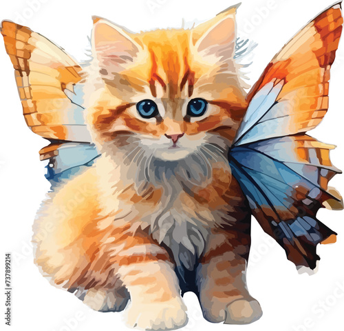 cat fairy butterfly wing