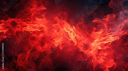 Red fire background.