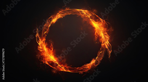 Fire circle shape. isolated on white background