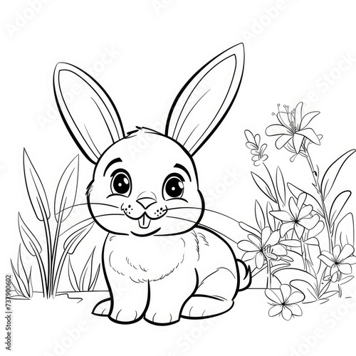 Bunny Coloring Pages for Preschoolers and Kids