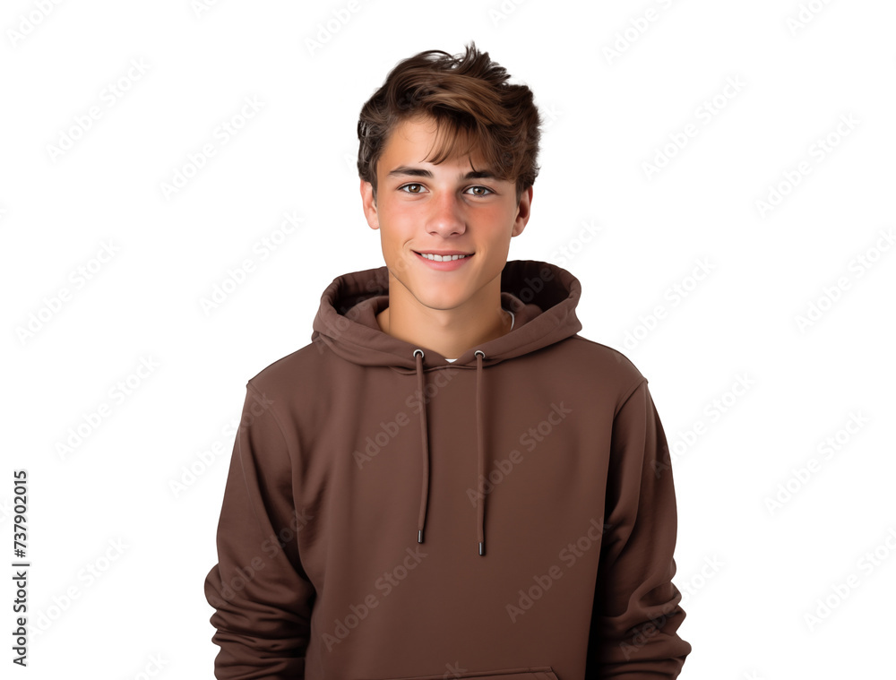 Obraz premium friendly teenager boy with casual attire, young guy portrait