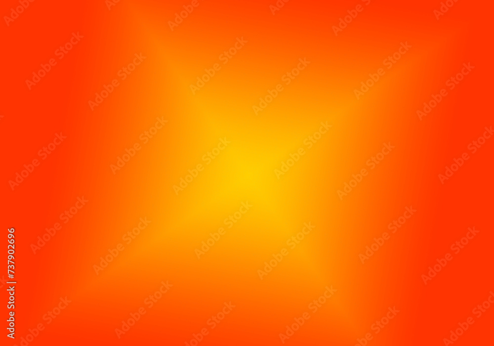 Fondo cálido con estrella amarilla sobre fondo naranja - obrazy, fototapety, plakaty 