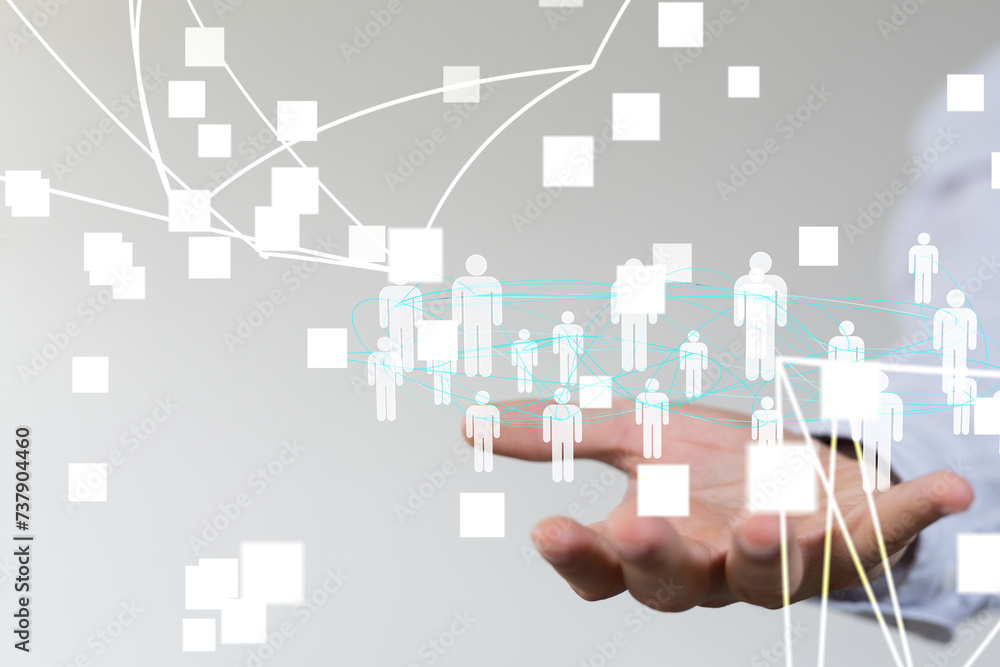 Social Networking illustration team group digital Social Networking illustration team group digital