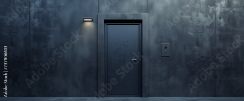 Door at the back side of the building. Mystery door. 