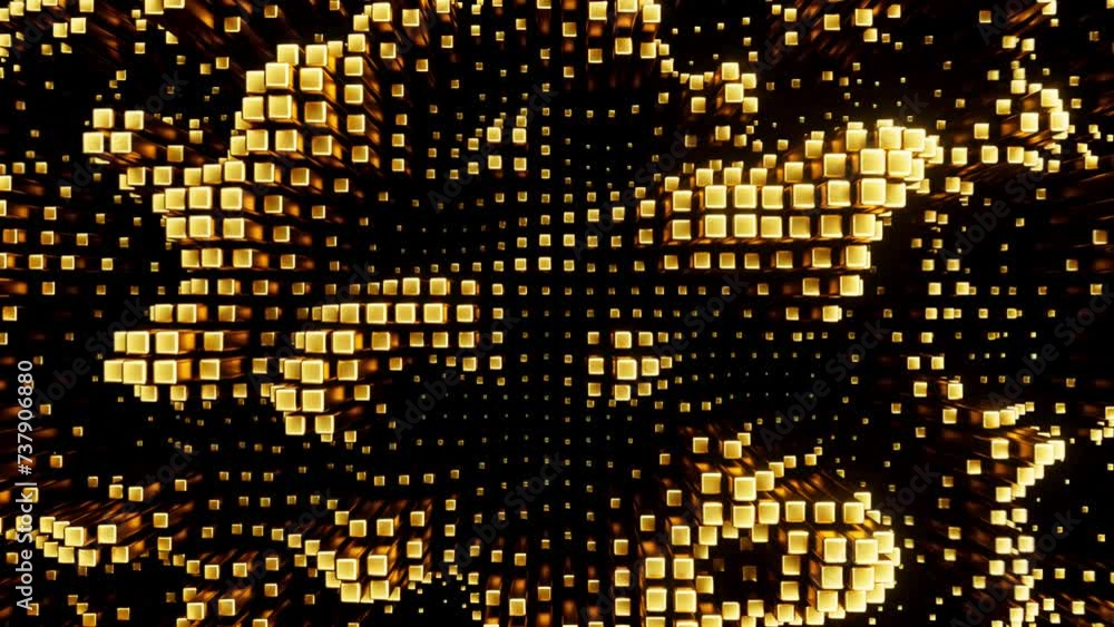 Softly Moving Golden Objects Loop Softly Moving Golden Objects Loop