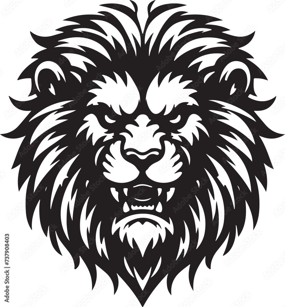 Best Lion Head vector, Silhouette, illustration. 