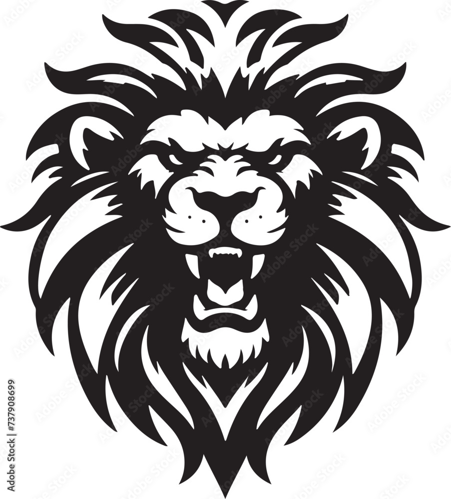 Best Lion Head vector, Silhouette, illustration. 