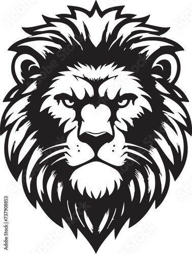 Wallpaper Mural Best Lion Head vector, Silhouette, illustration.  Torontodigital.ca