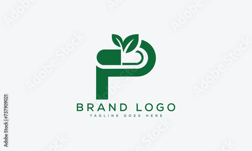 letter P logo design vector template design for brand.