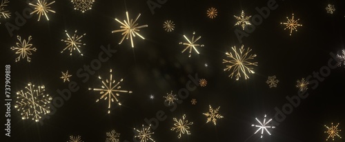 Wallpaper Mural Falling snow at night. Bokeh lights Torontodigital.ca