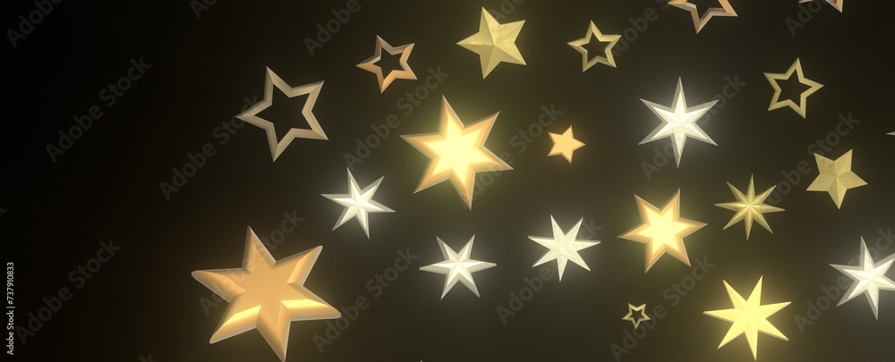 XMAS Stars - golden stars - XMAS Stars - golden stars -